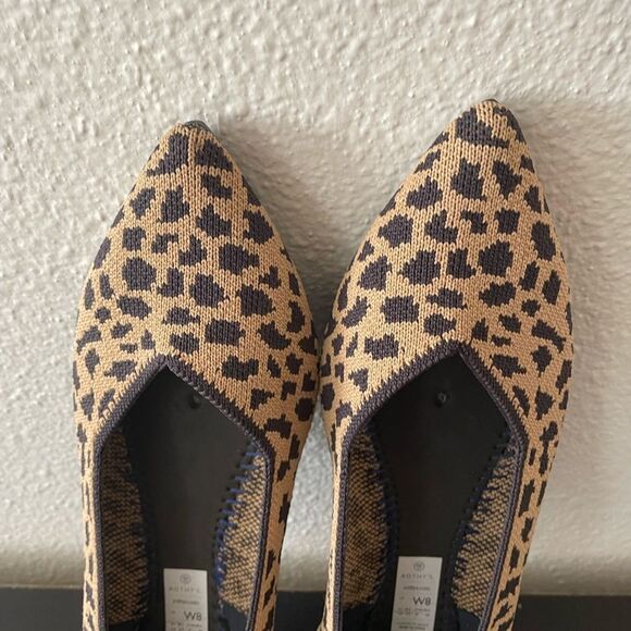 Rothy's The Point Leopard Flats Slip On Shoes Women's Size 8 Animal Print - Picture 5 of 5
